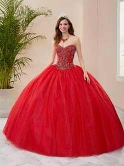 Beaded Strapless Quinceanera Dress By Fiesta Gowns 56403 (Size 28 - 30)