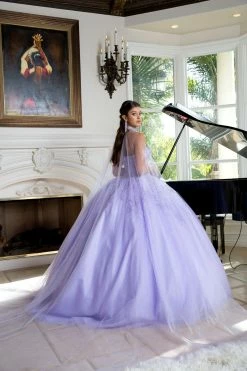 Applique Strapless Cape Ball Gown By Petite Adele PQ1010 -Dresses Shop bellaprincess 2746 1000x1500 1