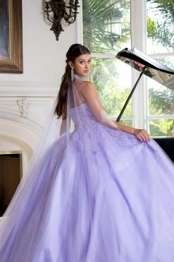 Applique Strapless Cape Ball Gown By Petite Adele PQ1010 -Dresses Shop bellaprincess 2749 1000x1500 1