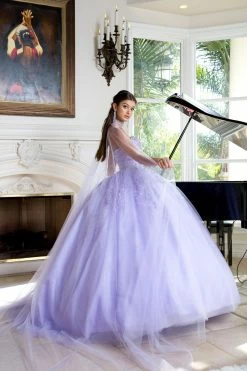 Applique Strapless Cape Ball Gown By Petite Adele PQ1010 -Dresses Shop bellaprincess 2752 1000x1500 1