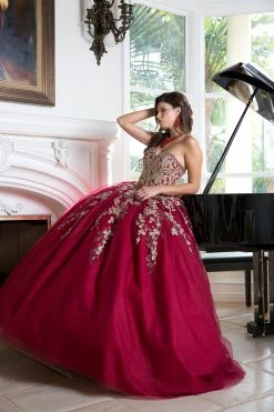 Applique Strapless Cape Ball Gown By Petite Adele PQ1010 -Dresses Shop bellaprincess 2940 1000x1500 1