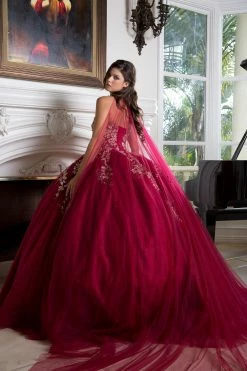 Applique Strapless Cape Ball Gown By Petite Adele PQ1010 -Dresses Shop bellaprincess 2984 1000x1500 1