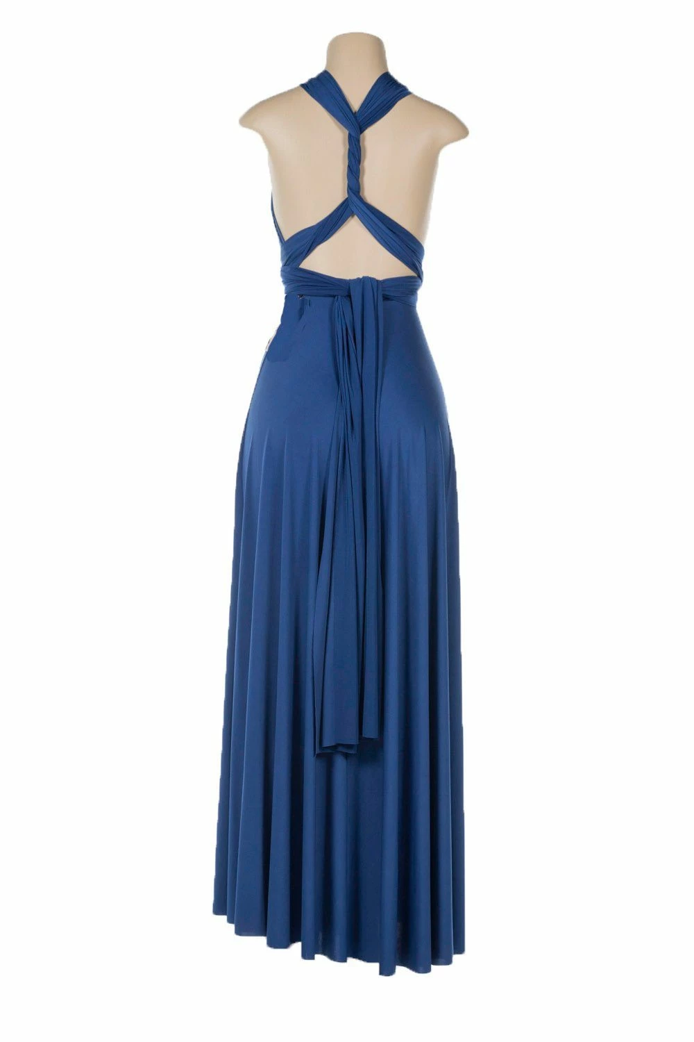 Burgundy Long Convertible Jersey Dress By Poly USA 4 Burgundy Long Convertible Jersey Dress By Poly USA - Image 2