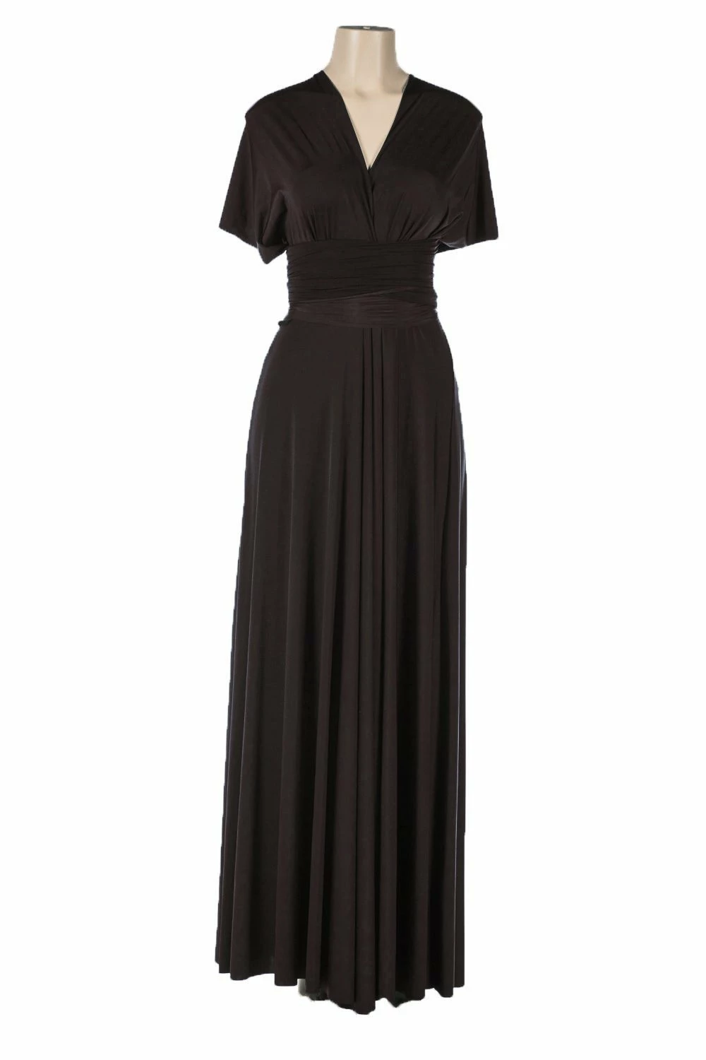 Burgundy Long Convertible Jersey Dress By Poly USA 5 Burgundy Long Convertible Jersey Dress By Poly USA - Image 3