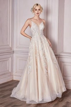 Champagne Bridal Gown By Cinderella Divine CM320 -Dresses Shop champagne bridal gown by cinderella divine cm320 long formal dresses cinderella divine 997521