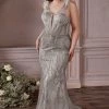 Curve Feather Glitter Gown By Cinderella Divine CB087C 1 Curve Feather Glitter Gown By Cinderella Divine CB087C -Dresses Shop curve feather glitter gown by cinderella divine cb087c long formal dresses cinderella divine 18 silver 321302