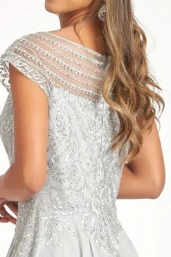 Embellished Cap Sleeve Chiffon Gown By Elizabeth K GL3065 -Dresses Shop embellished cap sleeve chiffon gown by elizabeth k gl3065 long formal dresses elizabeth k 593395