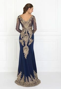 Embellished Long-Sleeve Mermaid Gown By Elizabeth K GL1597 -Dresses Shop embellished long sleeve mermaid gown by elizabeth k gl1597 long formal dresses elizabeth k 470313