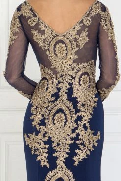 Embellished Long-Sleeve Mermaid Gown By Elizabeth K GL1597 -Dresses Shop embellished long sleeve mermaid gown by elizabeth k gl1597 long formal dresses elizabeth k 981549