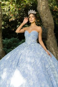 Embellished Strapless Ball Gown By Cinderella Couture 8071J -Dresses Shop embellished strapless ball gown by cinderella couture 8071j quinceanera dresses cinderella couture 874032