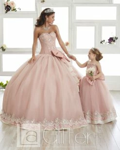 Embellished Strapless Dress By House Of Wu LA Glitter 24013 -Dresses Shop embellished strapless dress by house of wu la glitter 24013 quinceanera dresses la glitter by house of wu 159027