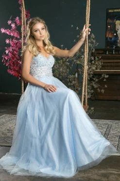 Embroidered Bodice A-line Tulle Gown By Juliet 212 -Dresses Shop embroidered bodice a line tulle gown by juliet 212 long formal dresses juliet xs ice blue 951819