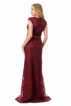 Embroidered Cap Sleeve Column Gown By Coya M2732 -Dresses Shop embroidered cap sleeve column gown by coya m2732 long formal dresses coya collection 977192