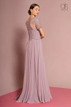 Embroidered Chiffon Gown With Short Sleeves By Elizabeth K GL2683 17 Embroidered Chiffon Gown With Short Sleeves By Elizabeth K GL2683 -Dresses Shop embroidered chiffon gown with short sleeves by elizabeth k gl2683 long formal dresses elizabeth k 792100