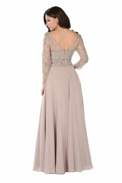 Embroidered Long Burgundy V-Neck Dress With Sleeves By Poly USA 13 Embroidered Long Burgundy V-Neck Dress With Sleeves By Poly USA -Dresses Shop embroidered long burgundy v neck dress with sleeves by poly usa long formal dresses poly usa 492905