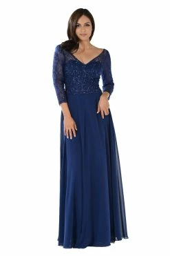 Embroidered Long Burgundy V-Neck Dress With Sleeves By Poly USA 10 Embroidered Long Burgundy V-Neck Dress With Sleeves By Poly USA -Dresses Shop embroidered long burgundy v neck dress with sleeves by poly usa long formal dresses poly usa s navy 428172