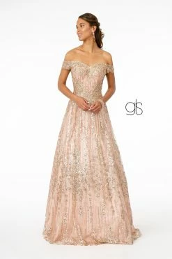 Embroidered Long Off Shoulder Glitter Dress By Elizabeth K GL2941 19 Embroidered Long Off Shoulder Glitter Dress By Elizabeth K GL2941 -Dresses Shop embroidered long off shoulder glitter dress by elizabeth k gl2941 long formal dresses elizabeth k xs rose gold 901775