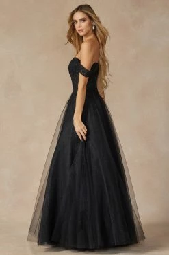 Embroidered Off Shoulder Tulle Gown By Juliet 280 -Dresses Shop embroidered off shoulder tulle gown by juliet 280 long formal dresses juliet 114063
