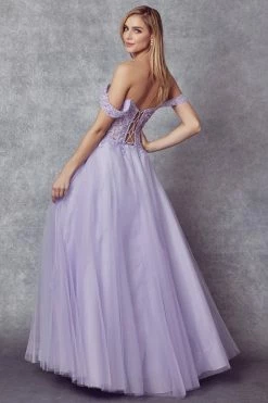 Embroidered Off Shoulder Tulle Gown By Juliet 280 -Dresses Shop embroidered off shoulder tulle gown by juliet 280 long formal dresses juliet 260871