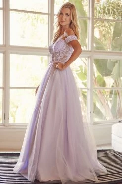 Embroidered Off Shoulder Tulle Gown By Juliet 280 -Dresses Shop embroidered off shoulder tulle gown by juliet 280 long formal dresses juliet xs lilac 627839