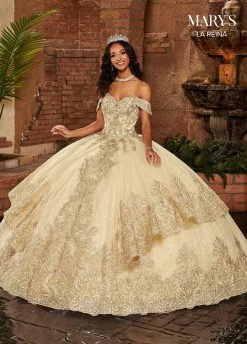 Embroidered Quinceanera Dress By Mary's Bridal MQ2136