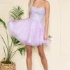 Embroidered Short A-line Tulle Dress By Amelia Couture 7013S -Dresses Shop embroidered short a line tulle dress by amelia couture 7013s short cocktail dresses amelia couture 0 lilac 647673