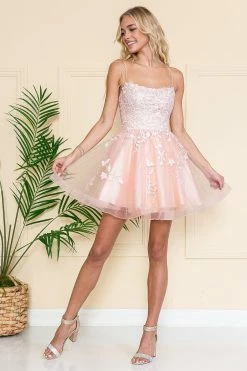 Embroidered Short A-line Tulle Dress By Amelia Couture 7013S -Dresses Shop embroidered short a line tulle dress by amelia couture 7013s short cocktail dresses amelia couture 619376