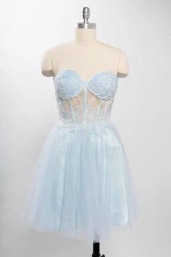 Embroidered Short Corset Dress By Coya S2745B -Dresses Shop embroidered short corset dress by coya s2745b short cocktail dresses coya collection xs light blue 687232