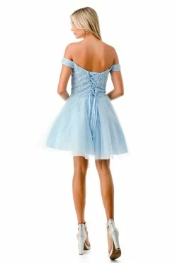 Embroidered Short Off Shoulder Tulle Dress By Coya S2752C -Dresses Shop embroidered short off shoulder tulle dress by coya s2752c short cocktail dresses coya collection 219226