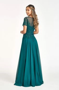 Embroidered Short Sleeve Gown By Elizabeth K GL3067 -Dresses Shop embroidered short sleeve gown by elizabeth k gl3067 long formal dresses elizabeth k 238880