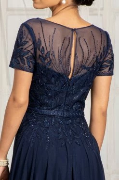 Embroidered Short Sleeve Gown By Elizabeth K GL3067 -Dresses Shop embroidered short sleeve gown by elizabeth k gl3067 long formal dresses elizabeth k 700769