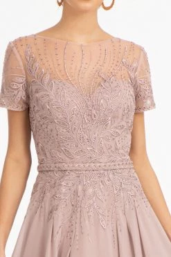 Embroidered Short Sleeve Gown By Elizabeth K GL3067 -Dresses Shop embroidered short sleeve gown by elizabeth k gl3067 long formal dresses elizabeth k 791397