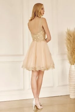 Embroidered Short V-Neck Dress By Juliet 835 22 Embroidered Short V-Neck Dress By Juliet 835 -Dresses Shop embroidered short v neck dress by juliet 835 short cocktail dresses juliet 315820