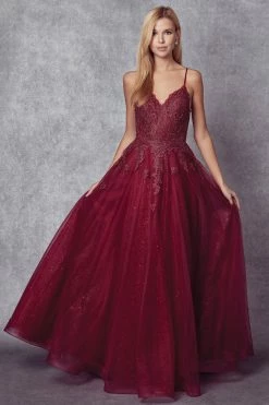Embroidered Sleeveless Tulle Gown By Juliet 234 -Dresses Shop embroidered sleeveless tulle gown by juliet 234 long formal dresses juliet 186947