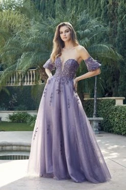 Embroidered Strapless A-line Gown By Juliet 2409