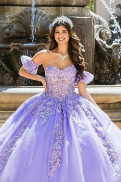 Embroidered Sweetheart Corset Ball Gown By Petite Adele PQ1026 -Dresses Shop embroidered sweetheart corset ball gown by petite adele pq1026 quinceanera dresses bella princess couture by petite adele 807726