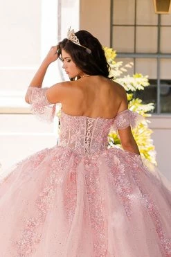 Embroidered Sweetheart Corset Ball Gown By Petite Adele PQ1026 -Dresses Shop embroidered sweetheart corset ball gown by petite adele pq1026 quinceanera dresses bella princess couture by petite adele 810407