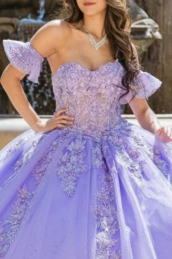 Embroidered Sweetheart Corset Ball Gown By Petite Adele PQ1026 -Dresses Shop embroidered sweetheart corset ball gown by petite adele pq1026 quinceanera dresses bella princess couture by petite adele 847660