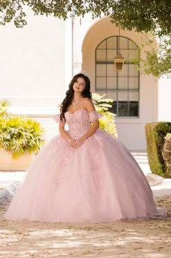 Embroidered Sweetheart Corset Ball Gown By Petite Adele PQ1026 -Dresses Shop embroidered sweetheart corset ball gown by petite adele pq1026 quinceanera dresses bella princess couture by petite adele 991893