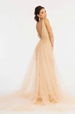 Fitted 3D Floral Applique Gown By Elizabeth K GL3011 -Dresses Shop fitted 3d floral applique gown by elizabeth k gl3011 long formal dresses elizabeth k 513837