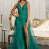 Fitted 3D Floral Applique Gown By Elizabeth K GL3011 -Dresses Shop fitted 3d floral applique gown by elizabeth k gl3011 long formal dresses elizabeth k xs emerald green 973082