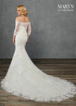 Fitted Applique Bridal Gown By Mary's Bridal MB4106 -Dresses Shop fitted applique bridal gown by marys bridal mb4106 wedding dresses marys bridal couture damour collection 340796