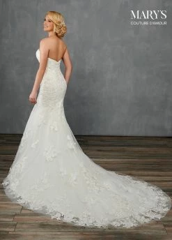 Fitted Applique Bridal Gown By Mary's Bridal MB4106 -Dresses Shop fitted applique bridal gown by marys bridal mb4106 wedding dresses marys bridal couture damour collection 454674