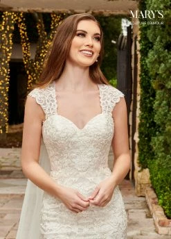 Fitted Cape Bridal Gown By Mary's Bridal MB4113 -Dresses Shop fitted cape bridal gown by marys bridal mb4113 wedding dresses marys bridal couture damour collection 318381