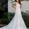 Fitted Lace Wedding Dress By Mary's Bridal MB4105
