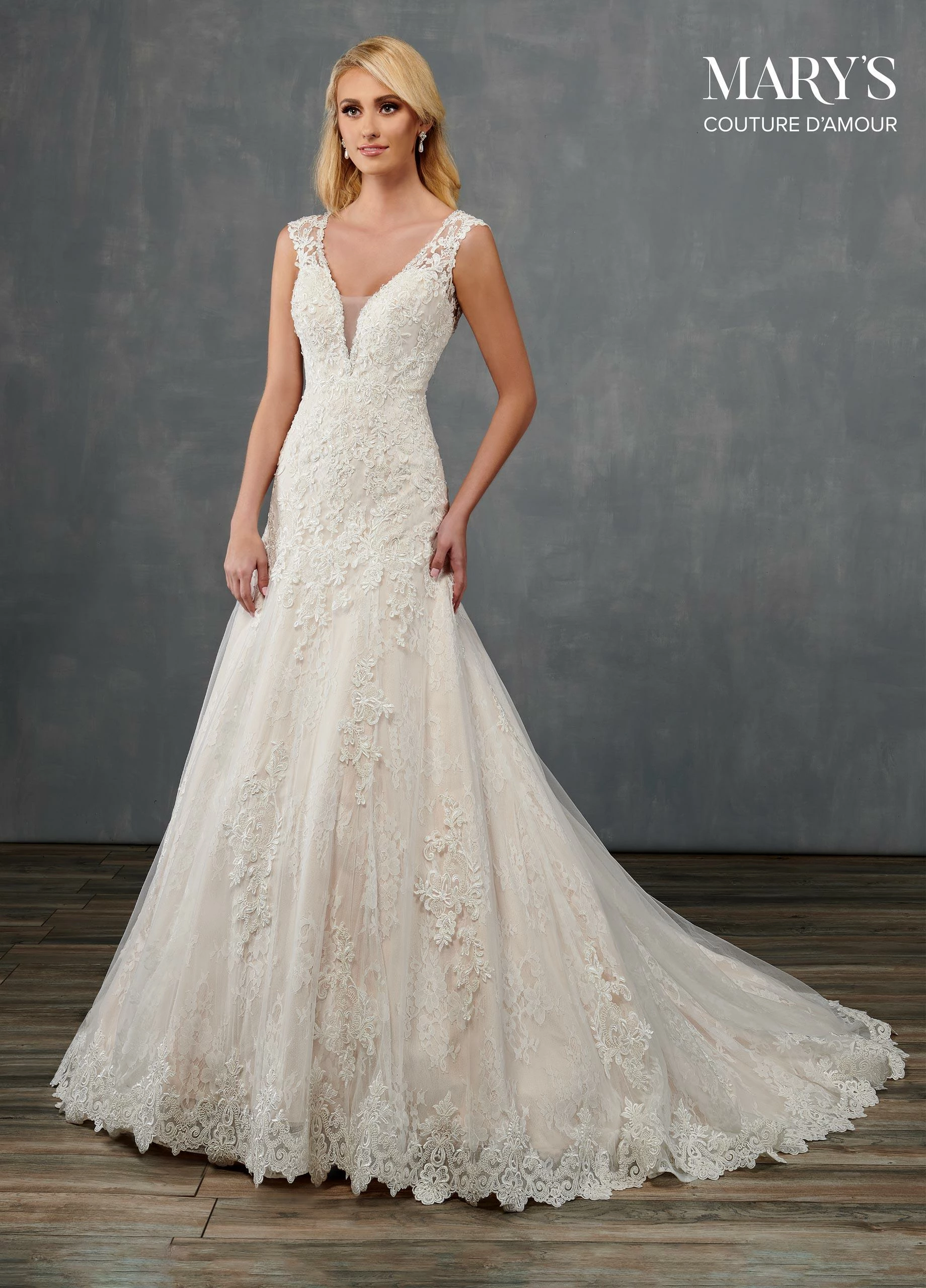 Fitted Lace Wedding Dress By Mary's Bridal MB4105 6 Fitted Lace Wedding Dress By Mary's Bridal MB4105 - Image 4