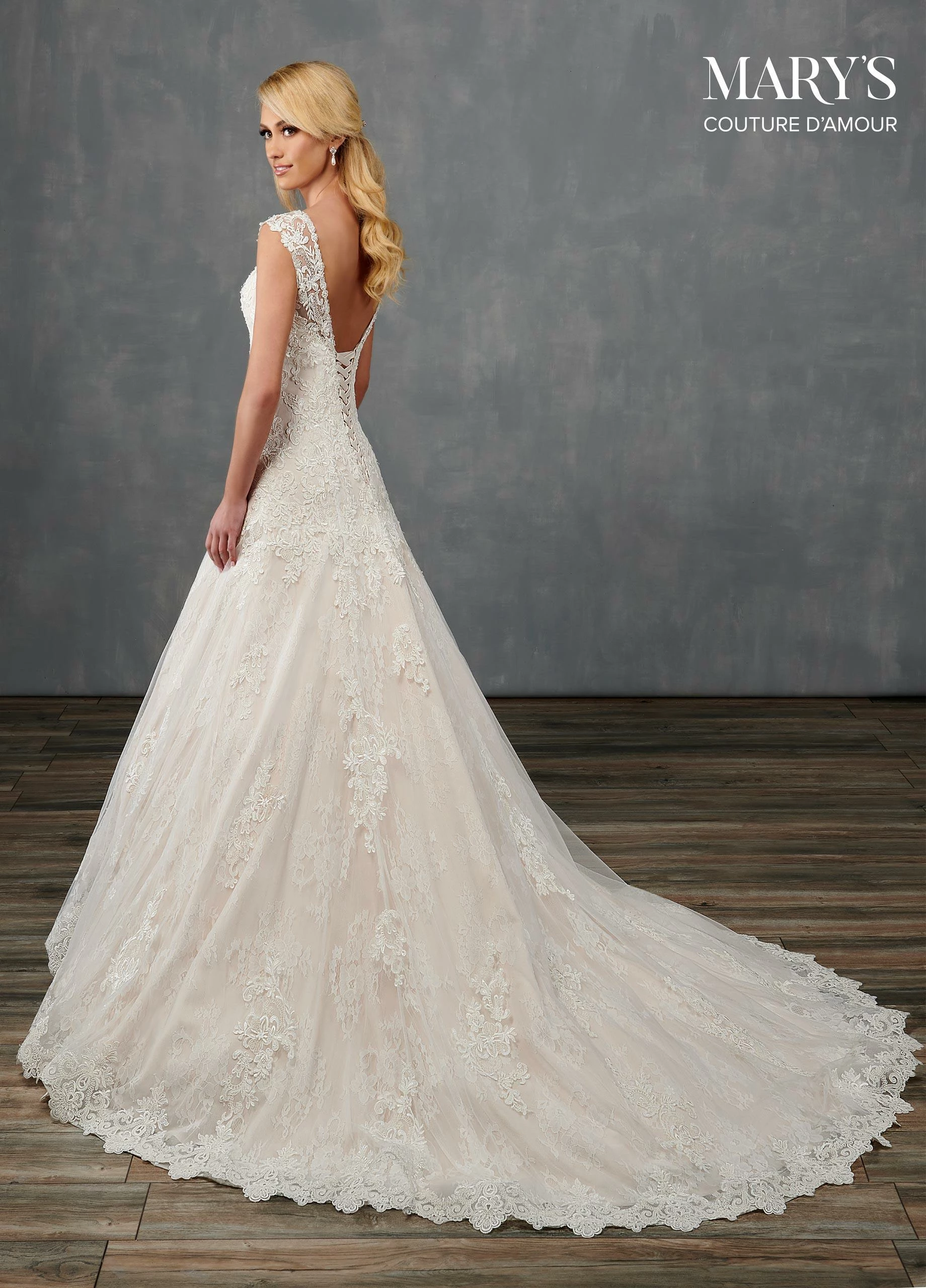 Fitted Lace Wedding Dress By Mary's Bridal MB4105 4 Fitted Lace Wedding Dress By Mary's Bridal MB4105 - Image 2