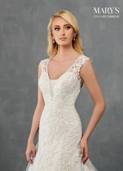 Fitted Lace Wedding Dress By Mary's Bridal MB4105 13 Fitted Lace Wedding Dress By Mary's Bridal MB4105 -Dresses Shop fitted lace wedding dress by marys bridal mb4105 wedding dresses marys bridal couture damour collection 777017