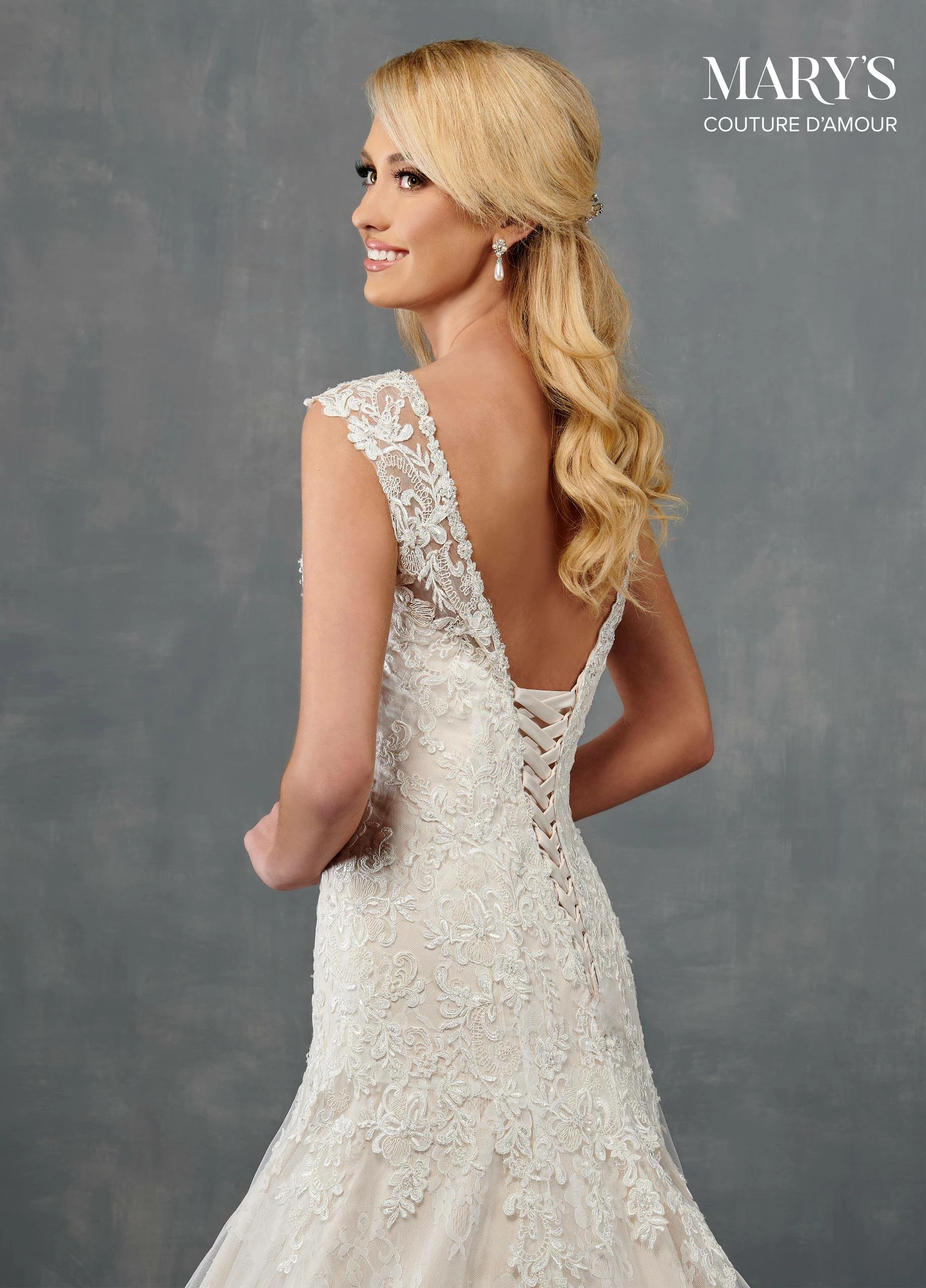 Fitted Lace Wedding Dress By Mary's Bridal MB4105 8 Fitted Lace Wedding Dress By Mary's Bridal MB4105 - Image 6
