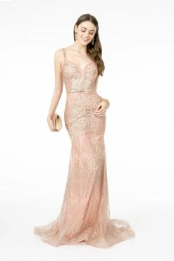 Fitted Long Glitter Print Dress By Elizabeth K GL2889 20 Fitted Long Glitter Print Dress By Elizabeth K GL2889 -Dresses Shop fitted long glitter print dress by elizabeth k gl2889 long formal dresses elizabeth k xs dusty rose 968603